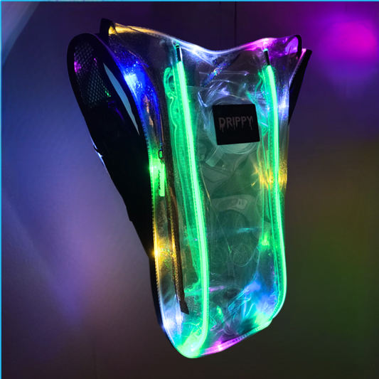 Clear Sparkles LED Hydration Rave & Festival Bag