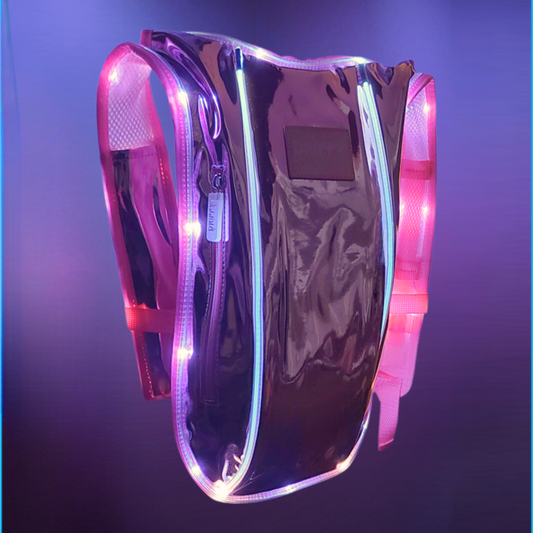 Hot Pink LED Hydration Rave & Festival Bag