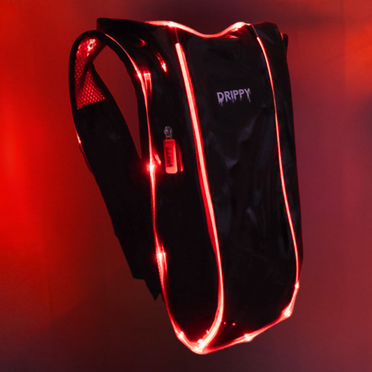 Midnight Black LED Hydration Rave & Festival Bag