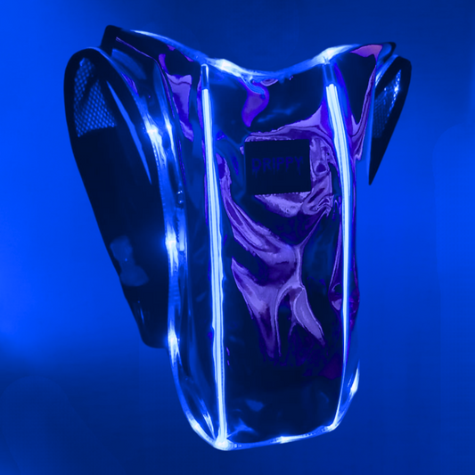 Silver LED Hydration Rave & Festival Bag