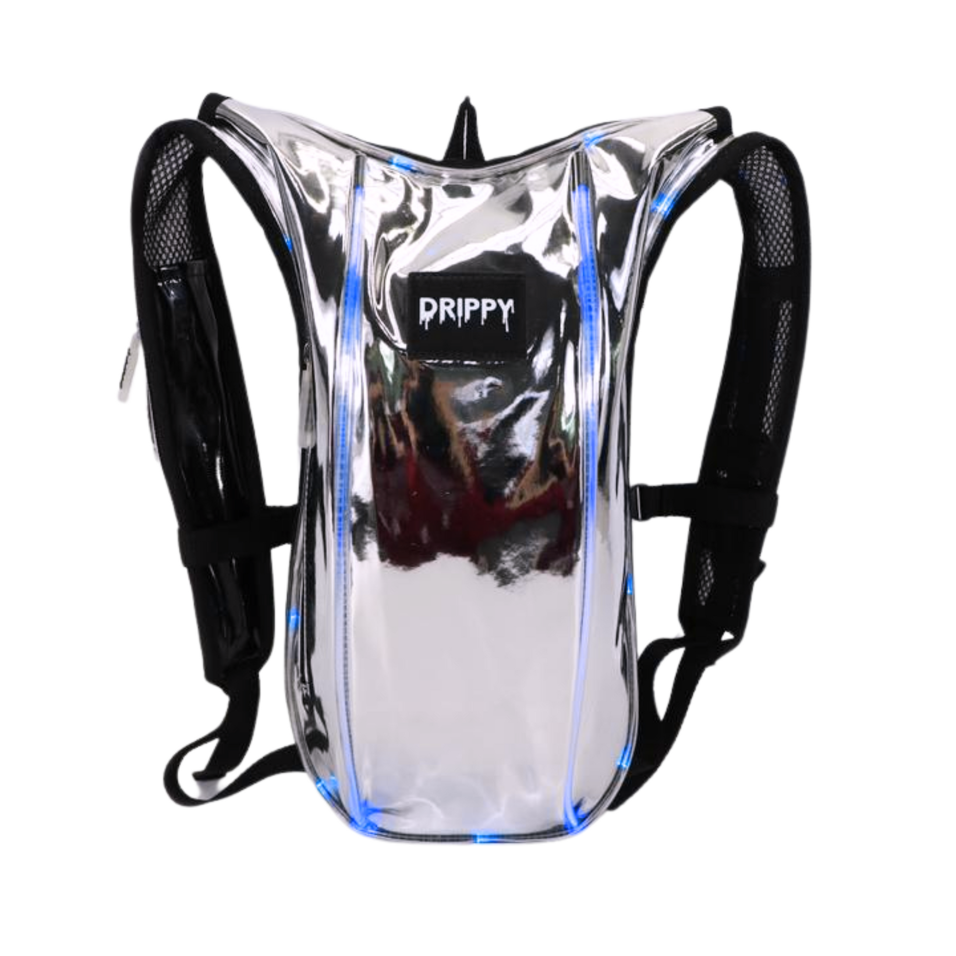 Silver LED Hydration Rave Festival Bag - Main Image