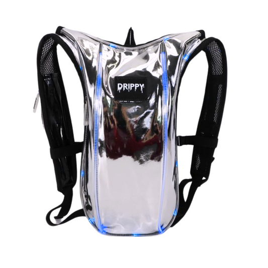 Silver LED Hydration Rave & Festival Bag